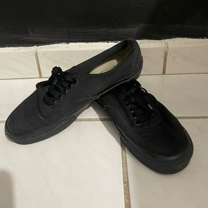 Vans, all black sneakers. Low top